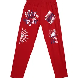 SWEET ANGEL Boys Red Printed Straight Fit Track Pants-picture-17