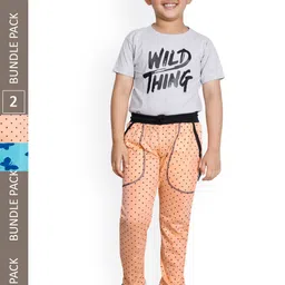 IndiWeaves Boys Pack Of 2 Printed Cotton Track Pants-picture-31