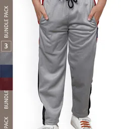 IndiWeaves Boys Pack Of 3 Mid-Rise Track Pants-image-91