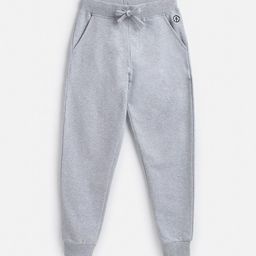Campana Boys Grey Melange Solid Cotton Joggers-picture-33