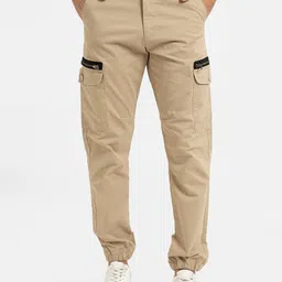 Banana Club Men Mid-Rise Easy Wash Cotton Cargo Trousers-picture-24