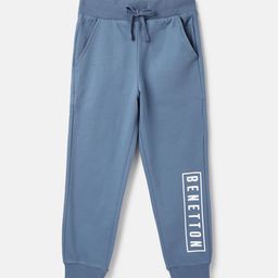 United Colors of Benetton Boys Printed Pure Cotton Mid-Rise Joggers-picture-0