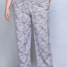 IN Love Women Plus Size Printed Mid-Rise Cotton Straight Lounge Pant-image-87