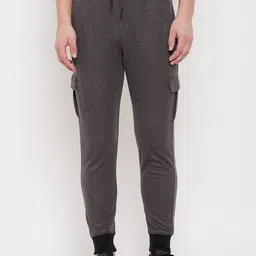 Duke Men Black Solid Cotton Slim-Fit Joggers-image-89