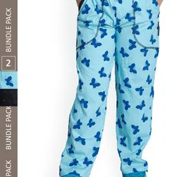 IndiWeaves Boys Pack Of 2 Printed Cotton Track Pants-image-74