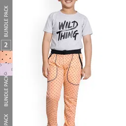 IndiWeaves Boys Pack Of 2 Printed Cotton Track Pants-picture-26