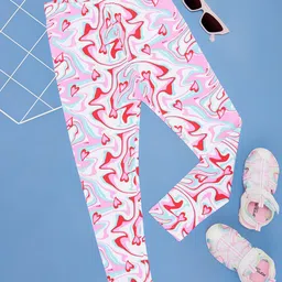 Pantaloons Junior Girls Printed Mid-Rise Track Pants-picture-50