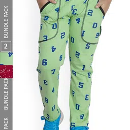 IndiWeaves Boys Pack Of 2 Printed Cotton Track Pants-picture-20
