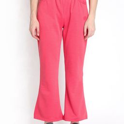 CHKOKKO Women Pink Solid Bootcut Track Pants-picture-25