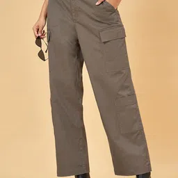 YU by Pantaloons Women Relaxed-Fit Mid Rise Track Pants-image-22
