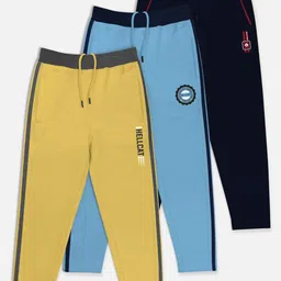 HELLCAT Boys Set Of 3 Graphic Printed Pure Cotton Track Pants-image-6