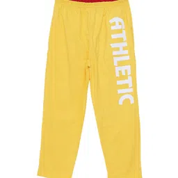 Fashionable Boys Yellow & White Printed Pure Cotton Track Pants-picture-20