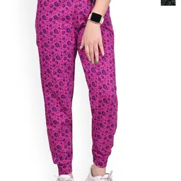 BAESD Girls Pack of 2 Floral Printed Pure Cotton Joggers-picture-12