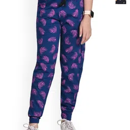 BAESD Girls Pack of 2 Printed Mid-Rise Pure Cotton Joggers-picture-19