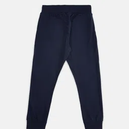 Pantaloons Junior Boys Navy Blue Solid Pure Cotton Joggers image 4