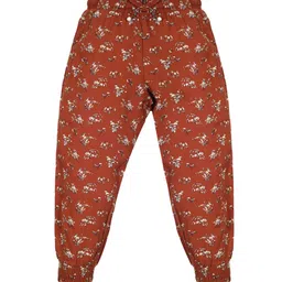 PLUM TREE Girls Pack Of 2 Animal Printed Pure Cotton Joggers image 5