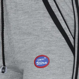 mack jonney VIMAL JONNEY Kids Grey Cotton Blended Track Pants image 3