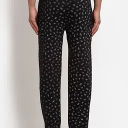 mack jonney VIMAL JONNEY Men Black & White Printed Track Pants image 4