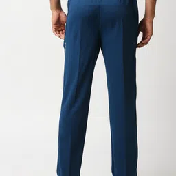 Black Panther Men Blue Solid Track Pants image 2