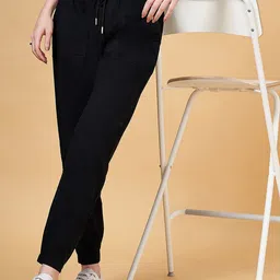 YU by Pantaloons Women Mid-Rise Slim-Fit Pure Cotton Joggers-picture-37