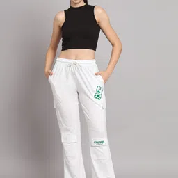 GRIFFEL Women Graphic Printed Cotton Track Pants image 5