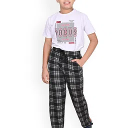 BAESD Boys Two Pocket Checked Dry-Fit Track Pants image 5