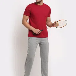 mack jonney VIMAL JONNEY Men Grey Solid Track Pants image 4