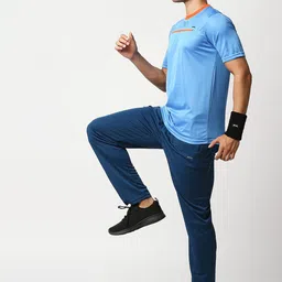 Black Panther Men Blue Solid Track Pants image 5