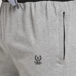 mack jonney VIMAL JONNEY Men Grey Solid Joggers image 2