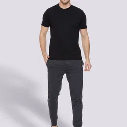 Mark Leute Men Charcoal Black Solid Joggers image 3