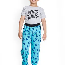 IndiWeaves Boys Printed Mid-Rise Cotton Track-Pants image 4