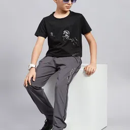 Monte Carlo Boys Solid Mid Rise Track Pants image 5