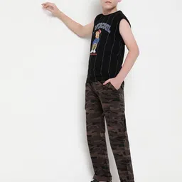 Octave Boys Printed Mid Rise Track Pants image 3