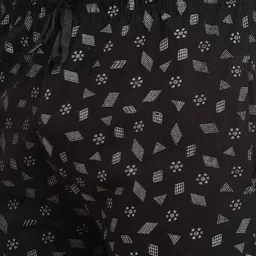 mack jonney VIMAL JONNEY Men Black & White Printed Track Pants image 2