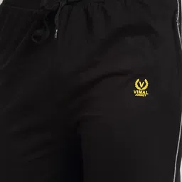 mack jonney VIMAL JONNEY Men Pack Of 2  Black & Grey Solid Regular-Fit Track Pants image 4