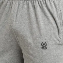 mack jonney VIMAL JONNEY Men Pack Of 2 Navy Blue & Grey Solid Regular-Fit Track Pants image 3