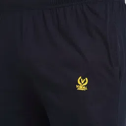 mack jonney VIMAL JONNEY Men Pack Of 2 Black & Blue Solid Regular-Fit Track Pants image 2