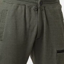 Campus Sutra Men Green Regular Fit Solid Track Pants image 3