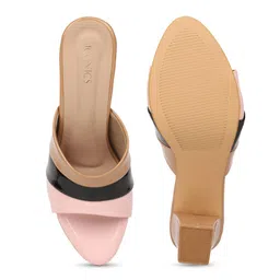 ICONICS Pink Colourblocked Block Pumps image 5