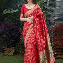 Anjaneya Sarees Woven Design Zari Silk Blend Banarasi Saree-picture-25