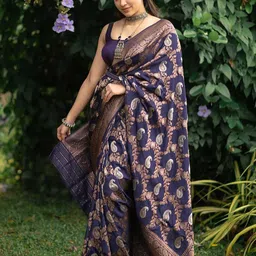 Aldwych Ethnic Motifs Zari  Banarasi Saree-picture-21