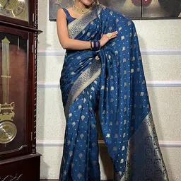 Aldwych Ethnic Motifs Zari Banarasi Saree-picture-16
