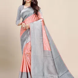 Aldwych Woven Design Zari Banarasi Saree-picture-17