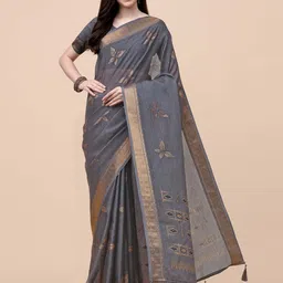Mitera Ethnic Motifs Zari Pure Silk Saree-image-20
