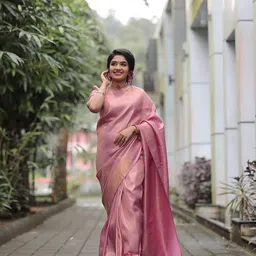 BerMondsey Ethnic Motif Woven Design Banarasi Zari Saree image 3