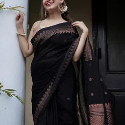 KALINI Ethnic Motif Woven Design Banarasi Zari Saree image 3