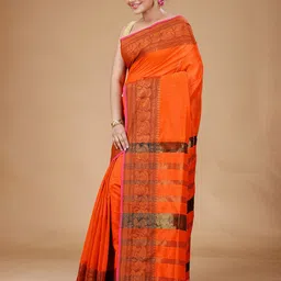 SLAGHA Ethnic Woven Design Zari Silk Cotton Saree image 4