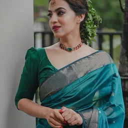 KALINI Woven Design Zari Banarasi Saree image 2