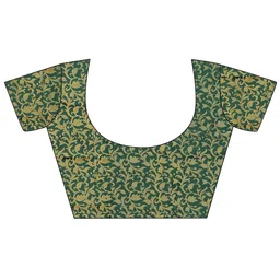 Mitera Beige & Gold-Toned Ethnic Motifs Woven Design Zari Silk Cotton Banarasi Saree image 5