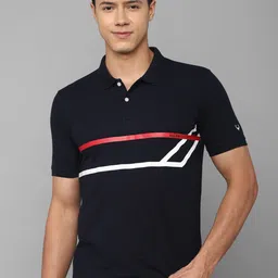 Allen Solly Men Solid Short Sleeves Polo Collar T-shirt image 1